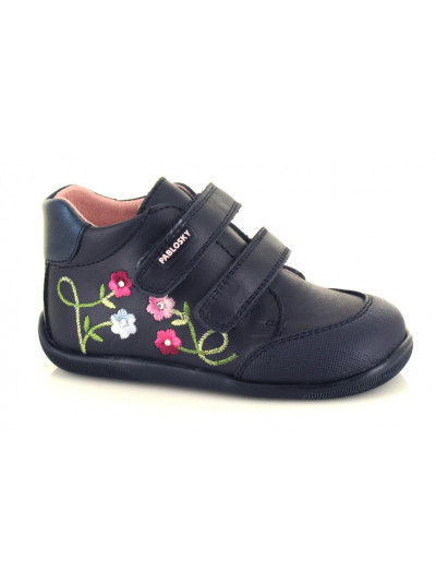 Pablosky, 037825, bota velcro flores marino de niña