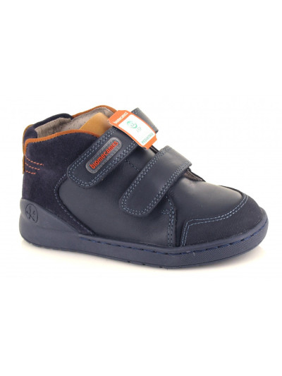 Garvalin, 191181, bota velcro marino/naranja de niño