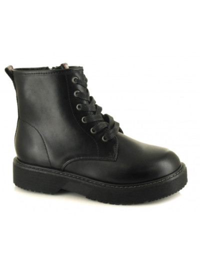 Mustang kids, 48088, bota blucher negro de niña