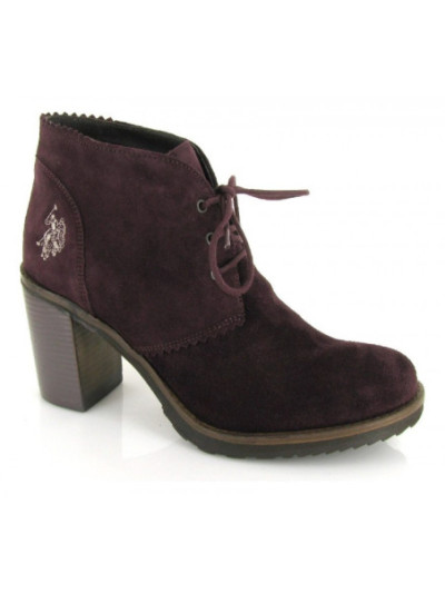 U.s. polo, maruska, bota blucher burdeos de mujer